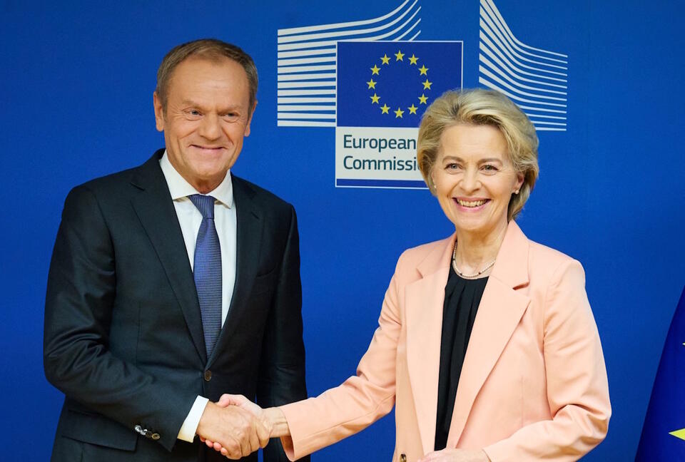 Donald Tusk, Ursula von der Leyen / autor: screenshot Twitter @vonderleyen