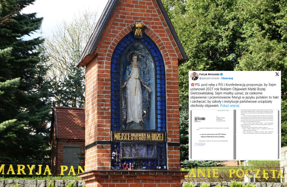 Gietrzwałd, miejsce objawień Maryi. / autor: Fratria/X