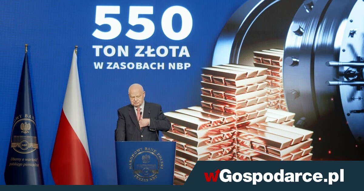 Złoto Glapińskiego: jest 550 ton, a będzie 700!
