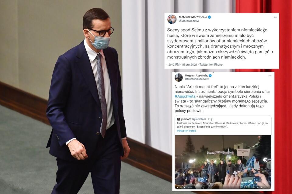 Premier Mateusz Morawiecki na sali obrad w Sejmie w Warszawie / autor: PAP/Piotr Nowak; Twitter