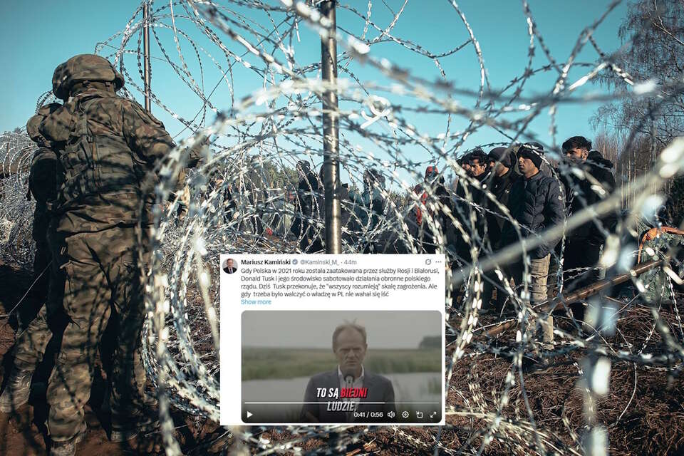 Granica z Białorusią / autor: MON-Irek Dorozanski/X-Mariusz Kamiński, screen