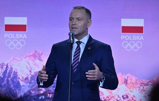 Prezydent Karol Nawrocki wziął udział w tradycyjnym spotkaniu z rodziną olimpijską. / autor: PAP/Piotr Nowak