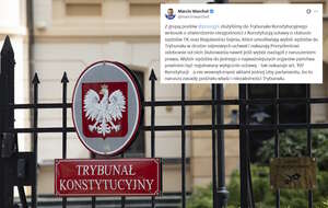 B. minister sprawiedliwości Marcin Warchoł poinformował na X, że grup[a posłów  PiS zazksarżyłą do Trybunału Konstytucyjnego ustawę o statusie sędziów TK oraz Regulamin Sejmu. / autor: Fratria/X