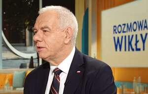 Na zdjęciu wiceprezes PiS Jacek Sasin na antenie Telewizji wPolsce24 / autor: Telewizja wPolsce24