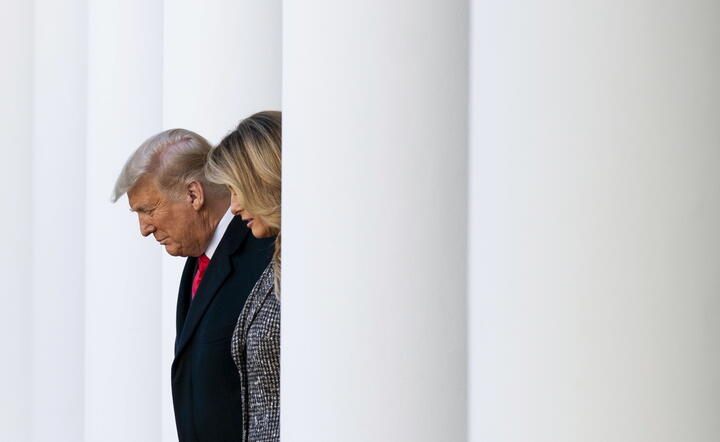 US President Donald J. Trump and First Lady Melania Trump / autor: PAP/EPA/KEVIN DIETSCH / POOL