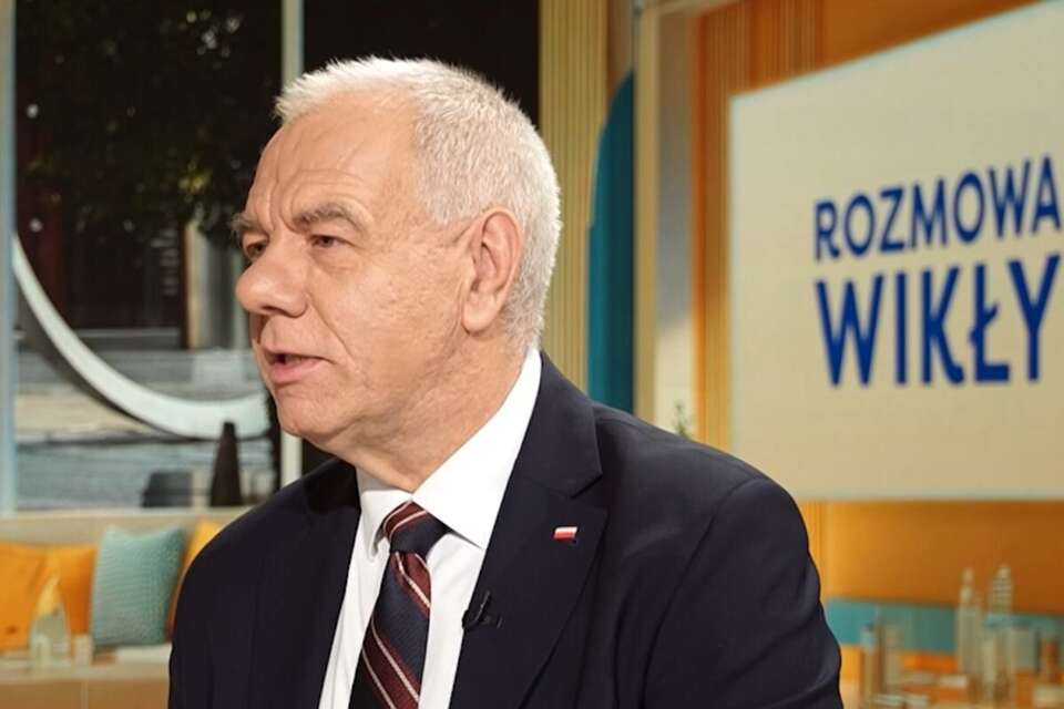 Na zdjęciu wiceprezes PiS Jacek Sasin na antenie Telewizji wPolsce24 / autor: Telewizja wPolsce24