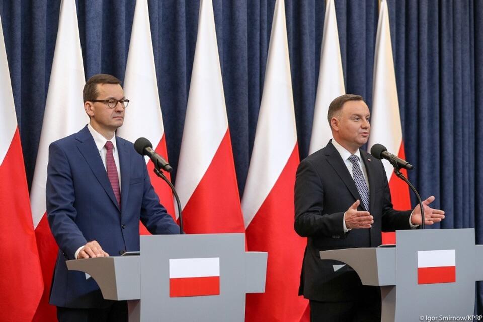 Premier Mateusz Morawiecki i Prezydent Andrzej Duda / autor: Igor Smirnow/KPRP