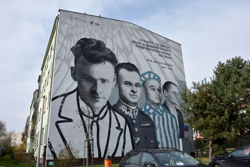 Mural rotmistrza Witolda Pileckiego w Warszawie / autor: Fratria