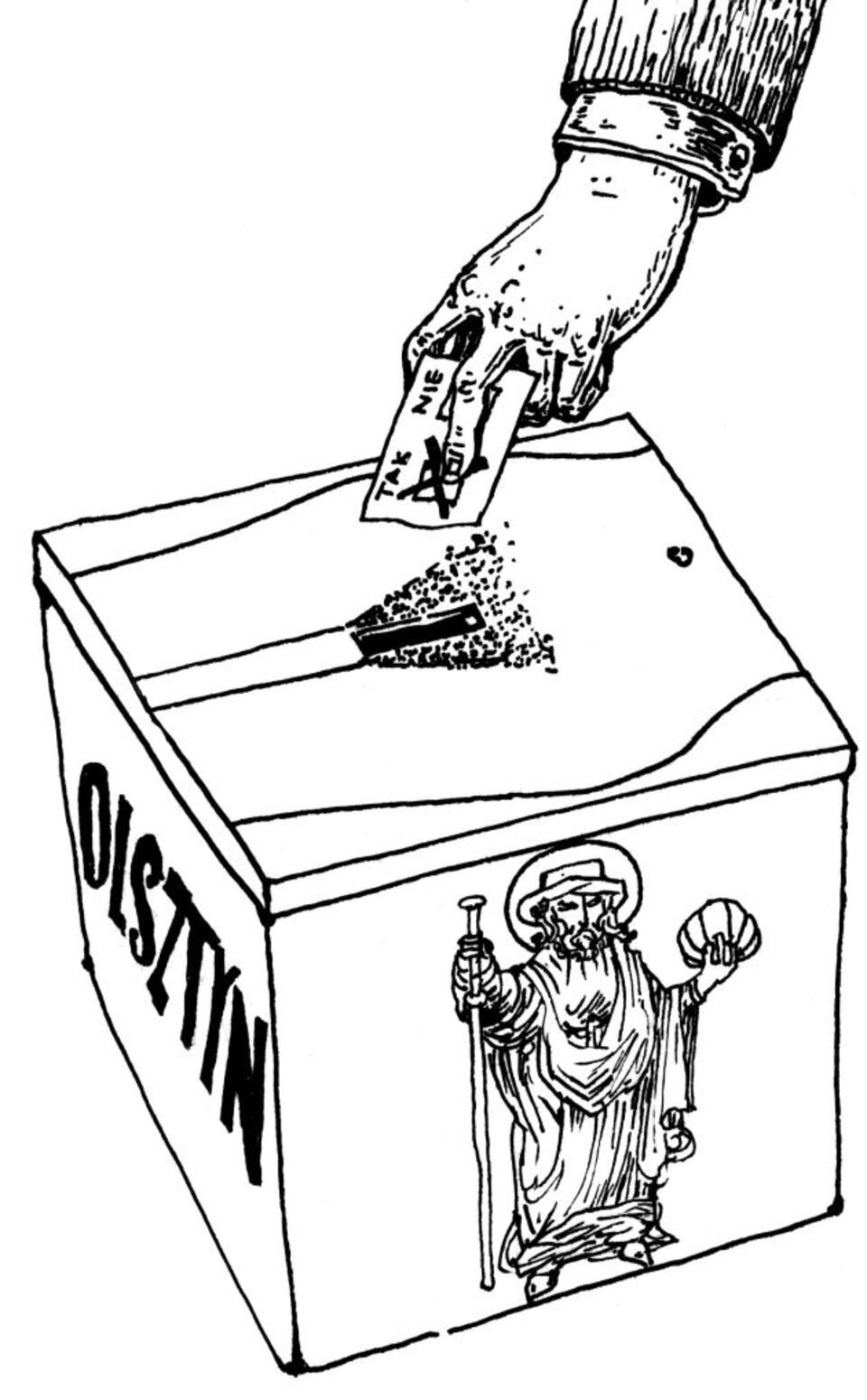 Rys. Rafał Zawistowski, "OLSZTYN GŁOSUJE"