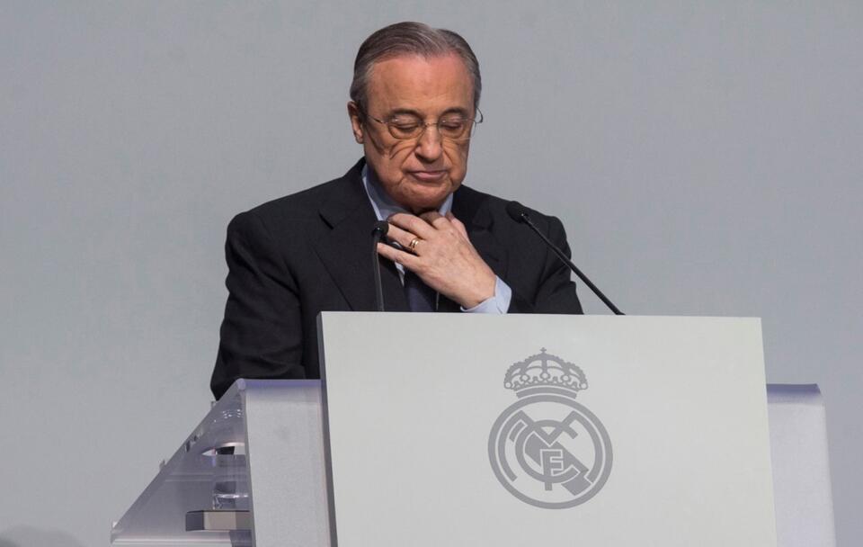 Florentino Perez - prezes Realu Madryt, jednego z klubów-założycieli Superligi / autor: PAP/EPA/Rodrigo Jimenez