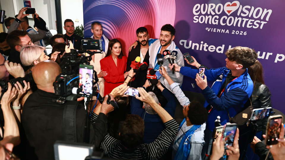 Reprezentanci Izraela na Eurowizji / autor: PAP/EPA/HANNIBAL HANSCHKE