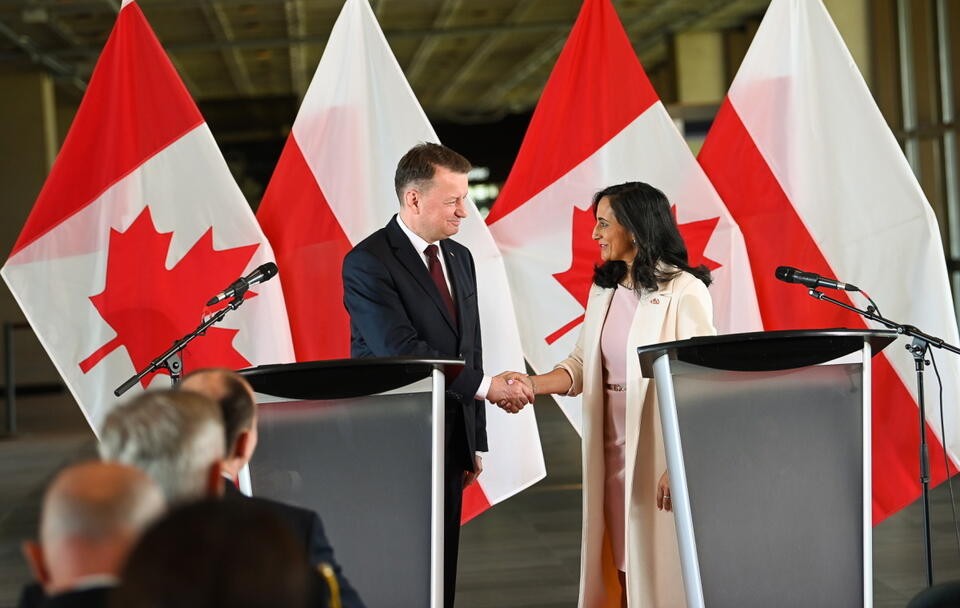 Mariusz Błaszczak, Anita Anand / autor: Twitter/Ministerstwo Obrony Narodowej