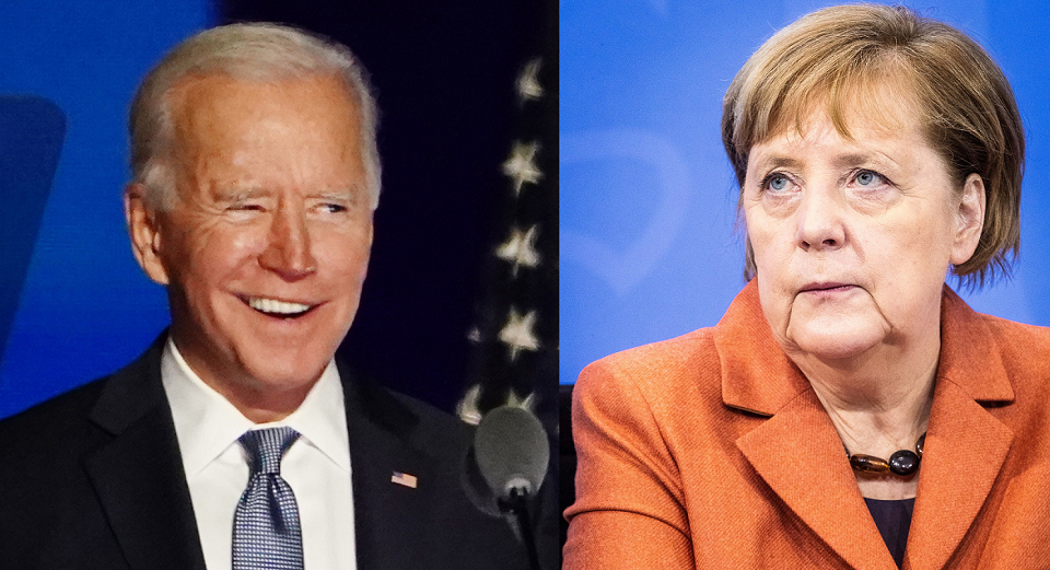 Joe Biden/Angela Merkel / autor: PAP/EPA
