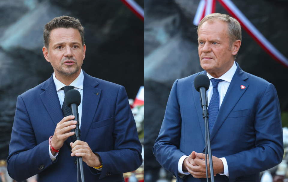 Rafał Trzaskowski i Donald Tusk / autor: PAP/Albert Zawada