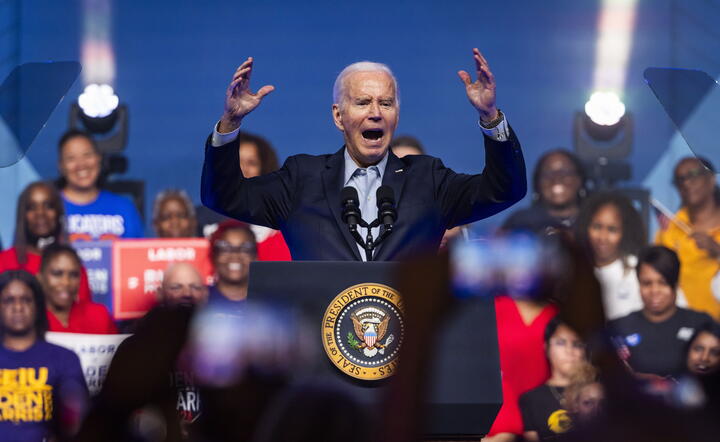 Prezydent USA Joe Biden rozpoczyna kampanię reelekcyjną (zdjęcie reprezentacyjne) / autor: PAP/EPA/JIM LO SCALZO