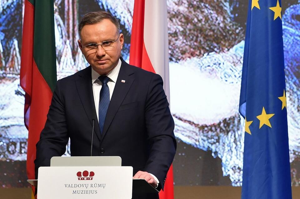 Prezydent Andrzej Duda w Wilnie / autor: PAP/Radek Pietruszka
