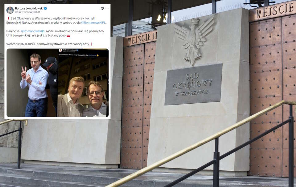 mec. Bartosz Lewandowski poinformował o uchyleniu przez Sąd Okręgowy ENA wobec posła Marcina Romanowskiego.  / autor: Fratria/X