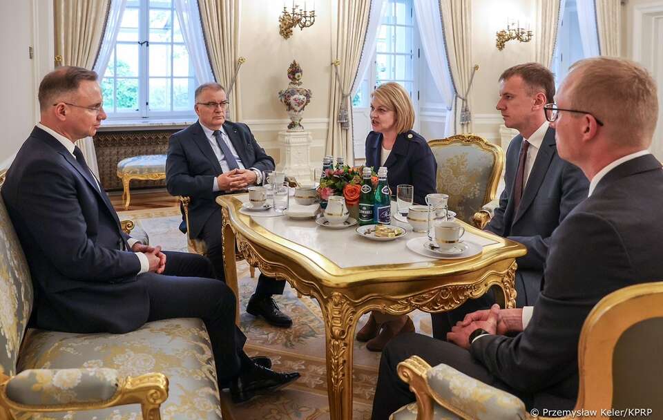 Prezydent Duda podczas rozmowy z Andżeliką Borys / autor: Przemysław Keler/KPRP