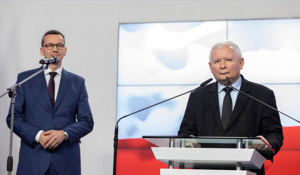 Mateusz Morawiecki i Jarosław Kaczyński / autor: Fratria/Andrzej Wiktor