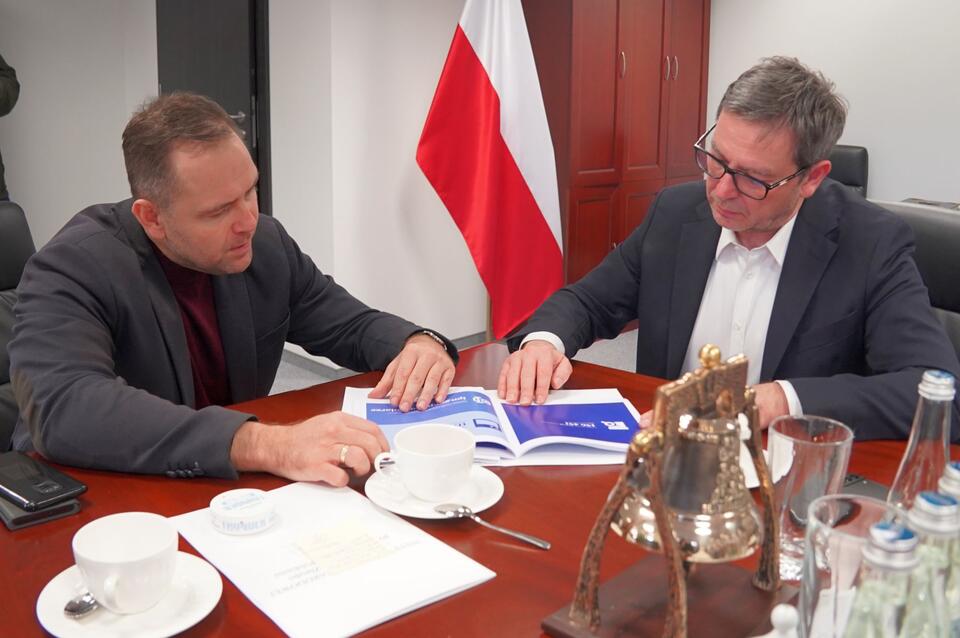 Prezes TVP Michał Adamczyk spotkał się z prezesem IPN dr Karolem Nawrockim / autor: wPolityce.pl