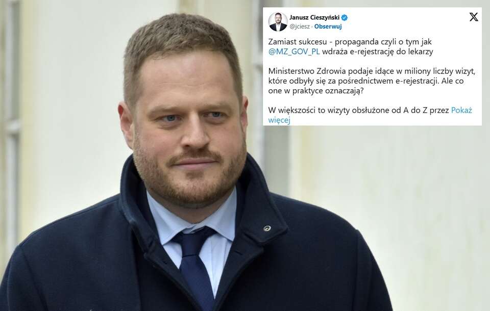 Cieszyński obnaża manipulacje MZ  / autor: Fratria