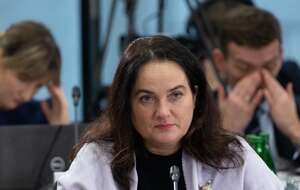 Poseł Anita Kucharska-Dziedzic podczas posiedzenia komisji śledczej, 2024 r. / autor: Fratria