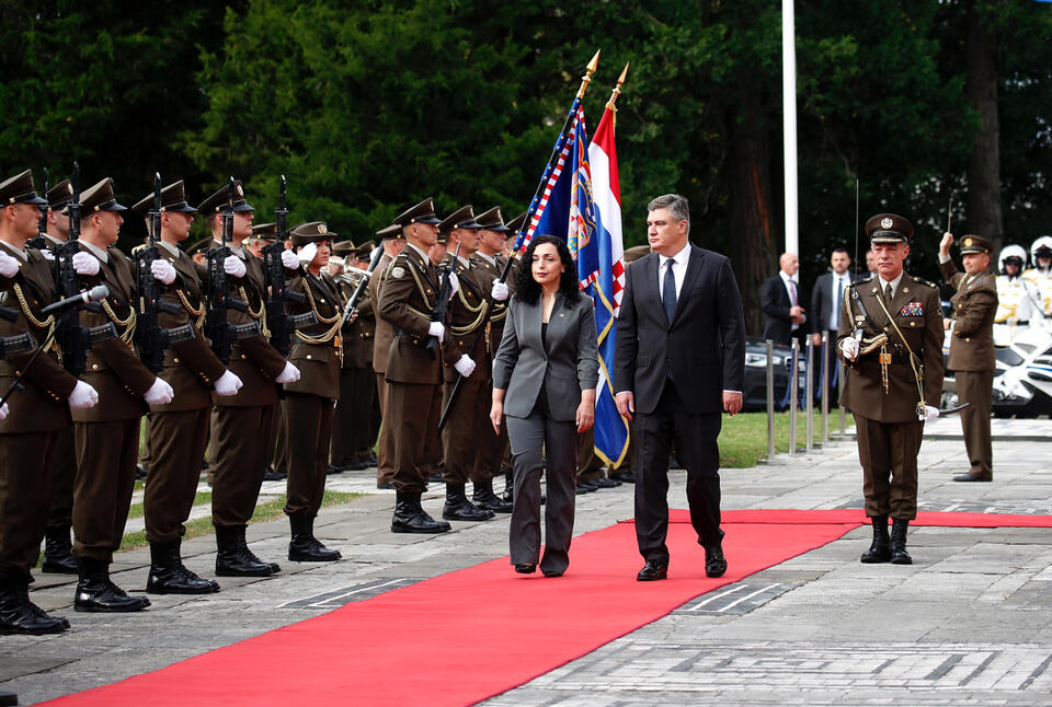 Prezydenci Kosowa i Chorwacji / autor: PAP