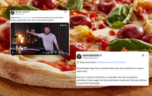 Pizza i zrzuty wpisów z programem Krzysztofa Stanowskiego  i opinią Agaty Jagodzińskiej / autor: Pixabay/petrovhey/X/wolność słowa/Agata Jagodzińska