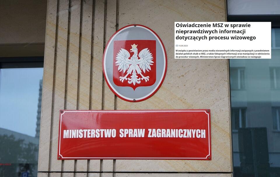 MSZ reaguje na kłamliwe doniesienia / autor: Fratria/msz.gov.pl (screenshot)