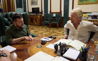 Richard Branson w Kijowie spotkał się z Zełenskim