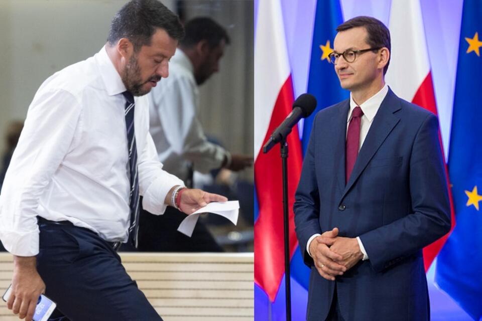 Matteo Salvini/ Mateusz Morawiecki / autor: fratria/PAP/EPA