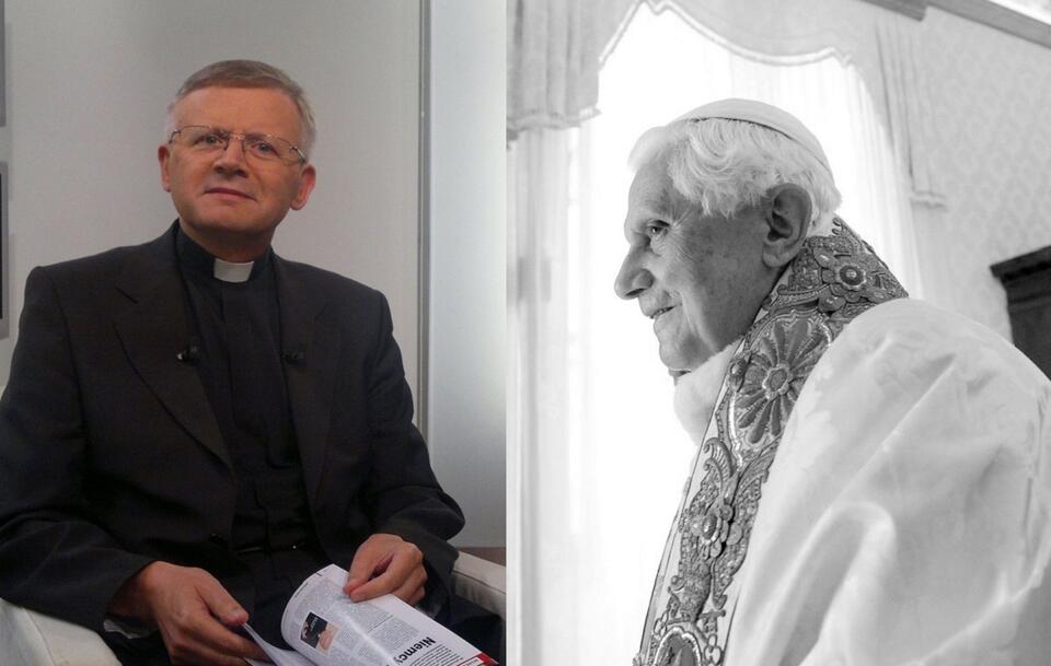 Ks. Henryk Zieliński/Papież Benedykt XVI w 2009 r. / autor: Fratria/PAP/EPA/ALBERTO PIZZOLI / POOL