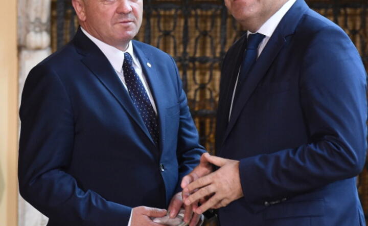 Minister Marek Sawicki i prezes PSL, wicepremier Janusz Piechociński fot. PAP / Radek Pietruszka