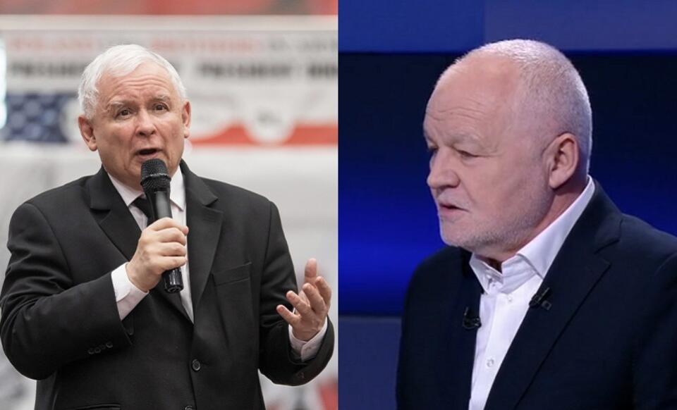 Jarosław Kaczyński i Jan Krzysztof Bielecki / autor: PAP/Marek Kliński; Polsat News