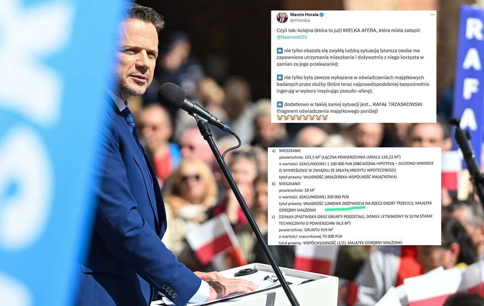 Rafał Trzaskowski / autor: PAP/Wojtek Jargiło, X/Marcin Horała