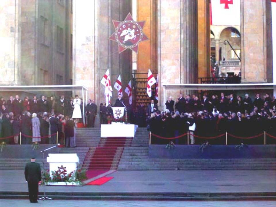 Ceremonia zaprzysiężenia Michaiła Saakaszwili na prezydenta. Fot. Wikipedia