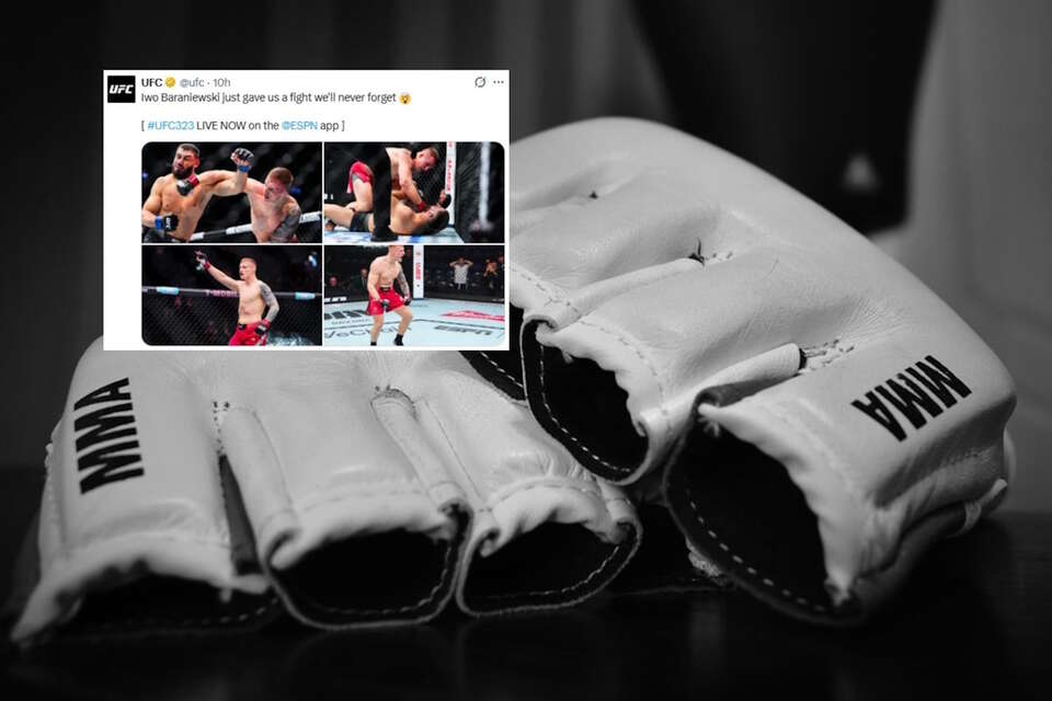 Rękawice do MMA/Wpis UFC (screen z X) / autor: pixabay.com/X-UFC (screen)