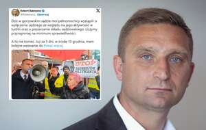 Sąd Rejonowy w Gorzowie Wlkp. nie rozpatrzył zażalenia obrońców Roberta Bąkiewicza na zastosowane wobec ich klienta środki zapobiegawcze w toczącym się przeciwko niemu śledztwie. / autor: Fratria