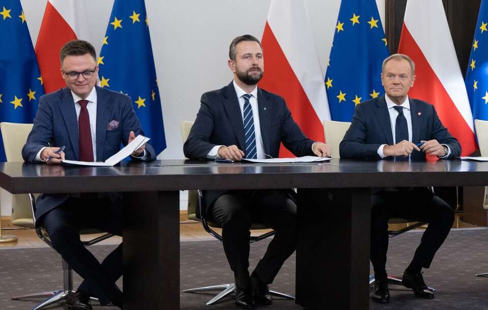 Hołownia, Kosiniak-Kamysz i Tusk / autor: Fratria