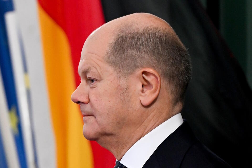 kanclerz Niemiec Olaf Scholz / autor: PAP/EPA/FILIP SINGER