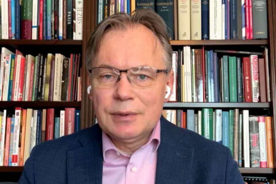 Na zdjęciu Arkadiusz Mularczyk na antenie Telewizji wPolsce24 / autor: Telewizja wPolsce24