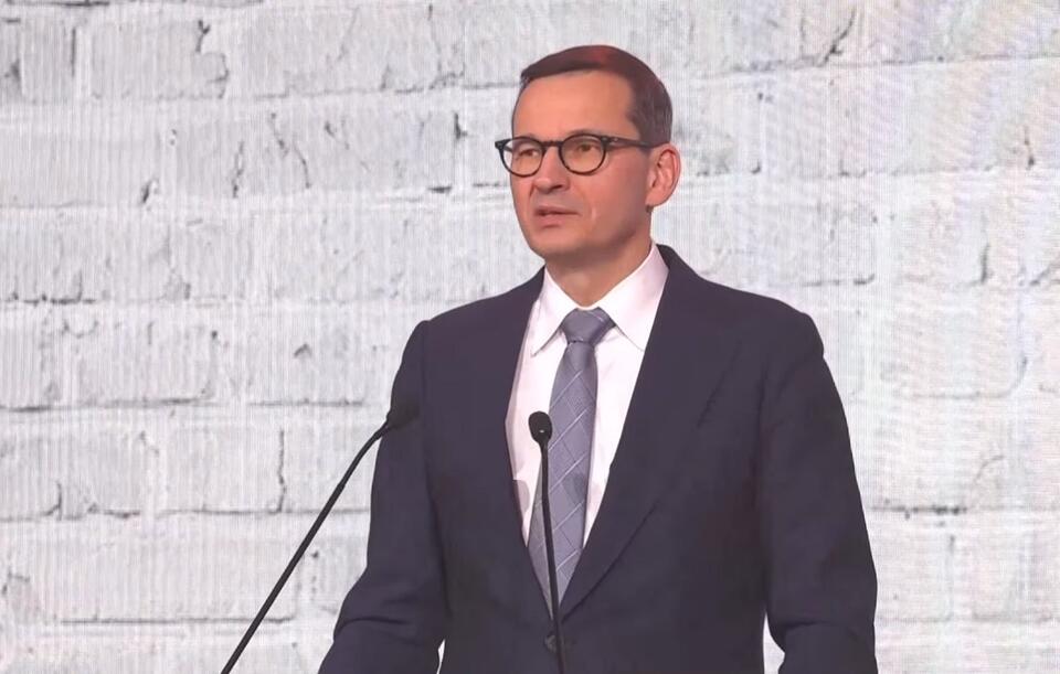 poseł PiS, były premier Mateusz Morawiecki, podczas uroczystej gali Człowiek Wolności 2023 Tygodnika "Sieci" / autor: Telewizja wPolsce.pl