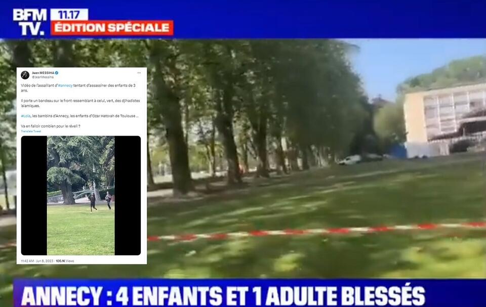 Atak nożownika we Francji / autor: Twitter: @P_Vardon,@JeanMessiha
