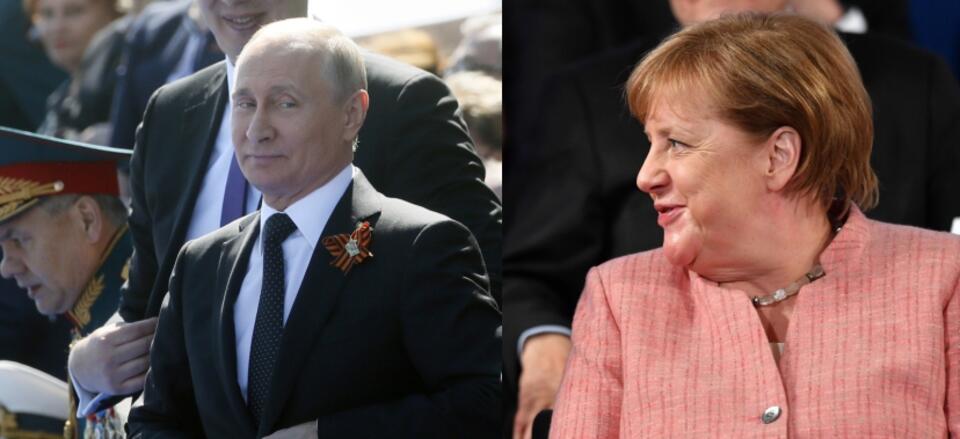 Putin i Merkel / autor: epa/pap