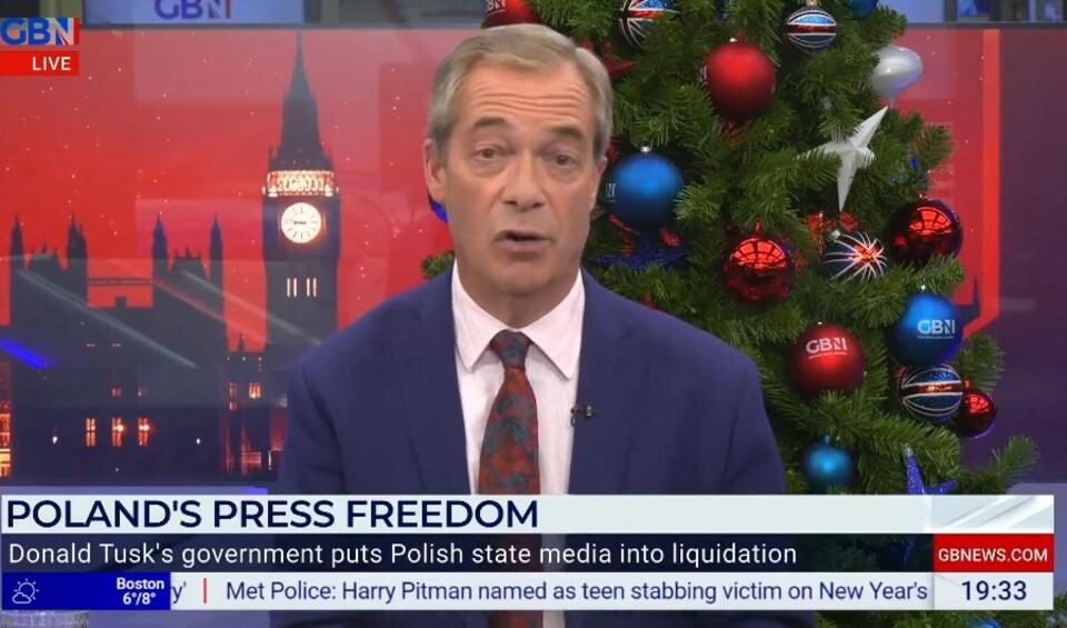 Farage w GB News alarmuje w sprawie pacyfikacji PL mediów!