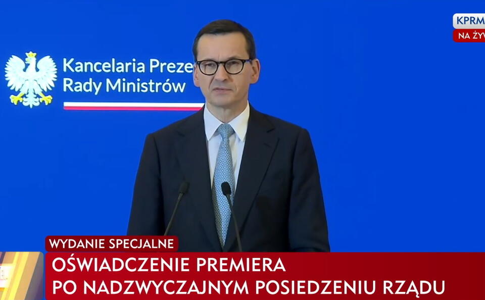 Premier Morawiecki / autor: screenshot/TVP Info