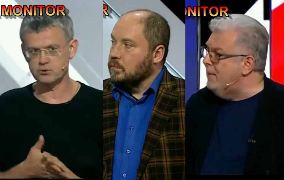 Debata w Rossija 1 / autor: screenshot Twitter @JuliaDavisNews