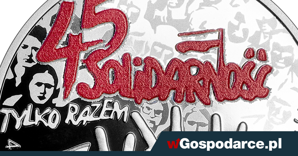 "45. rocznica powstania NSZZ Solidarność" na monecie NBP
