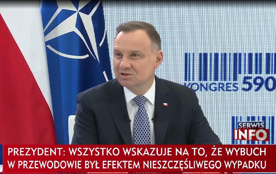 Prezydent Andrzej Duda / autor: TVP Info (screenshot)