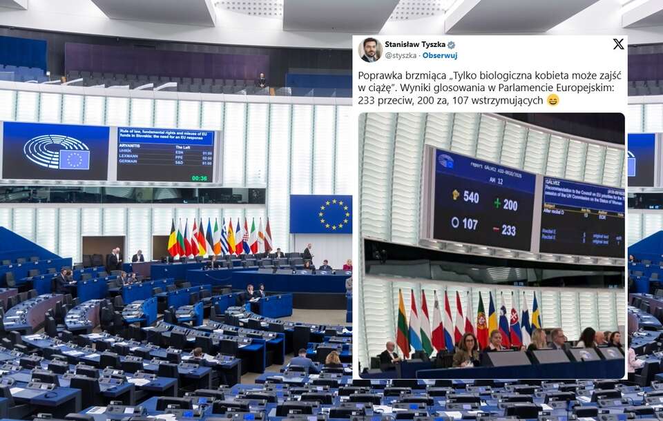 "Tylko biologiczna kobieta może zajść w ciążę". PE przeciw